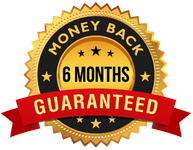 Six month money back guarantee seal